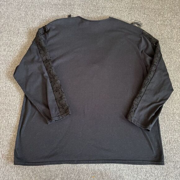 Sas’sa Fringe Western Rodeo Cowgirl Long Sleeve Lace Studded Shirt Women’s 40 - Picture 3 of 6